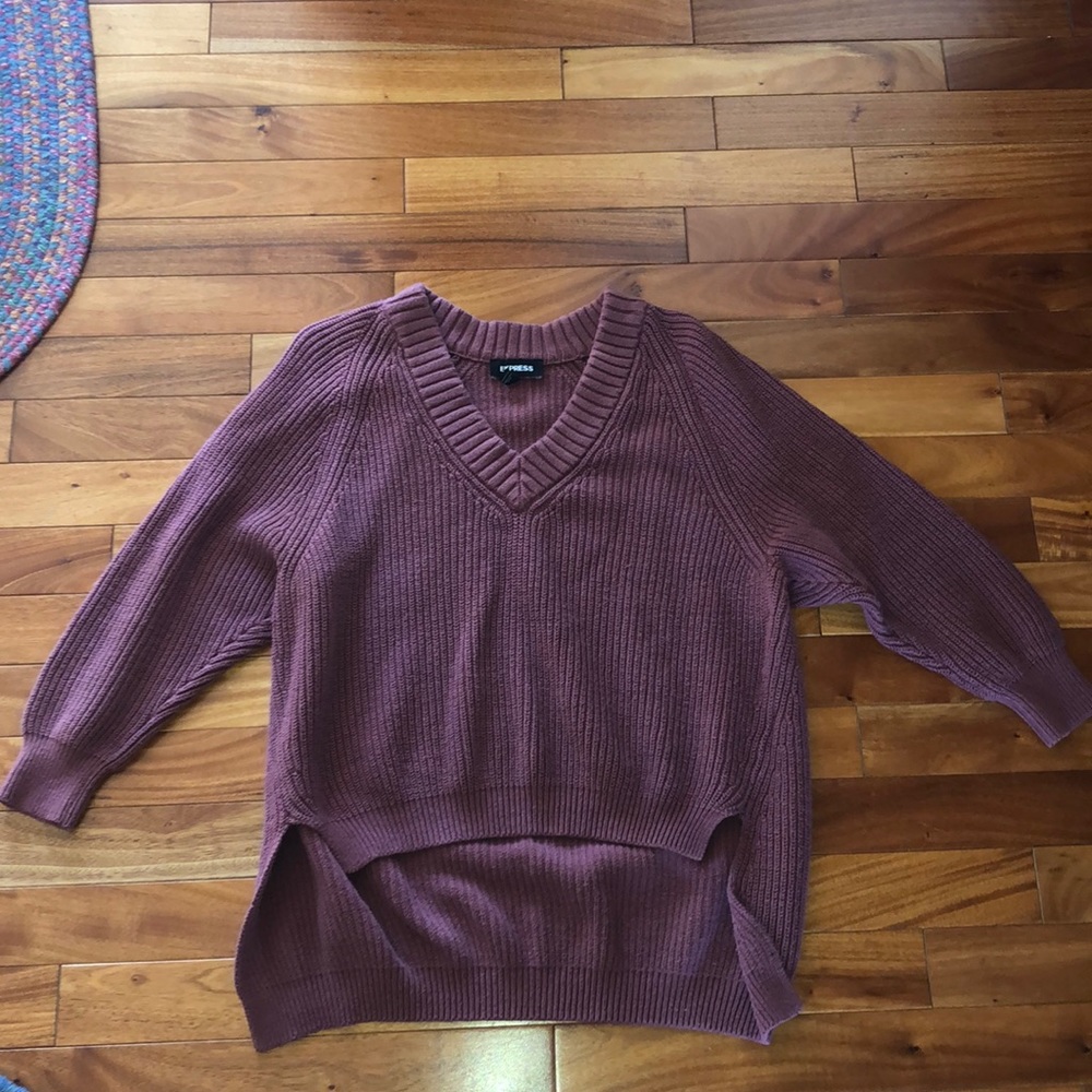 Mauve High Low Sweater